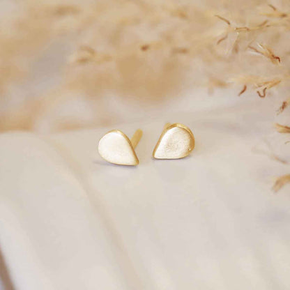 Raindrop Stud Earrings {10k Gold}