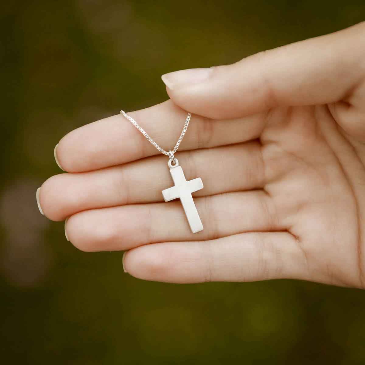 sterling silver Rooted and Grounded Cross necklace