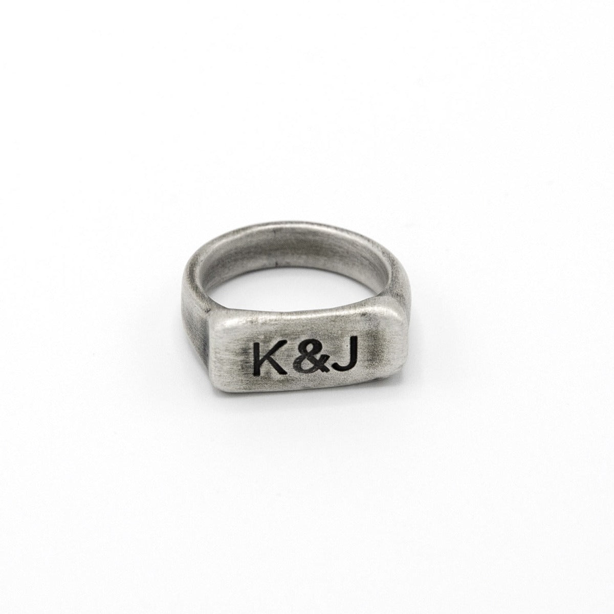 Make Your Mark Silver Signet Ring [Antiqued Sterling Silver]