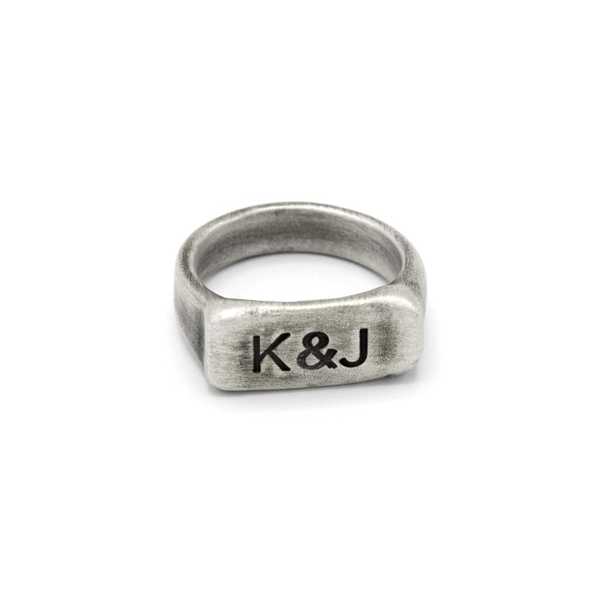 Make Your Mark Silver Signet Ring [Antiqued Sterling Silver]