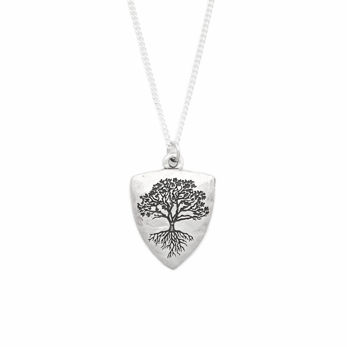 Family Tree Shield Necklace [Sterling Silver]