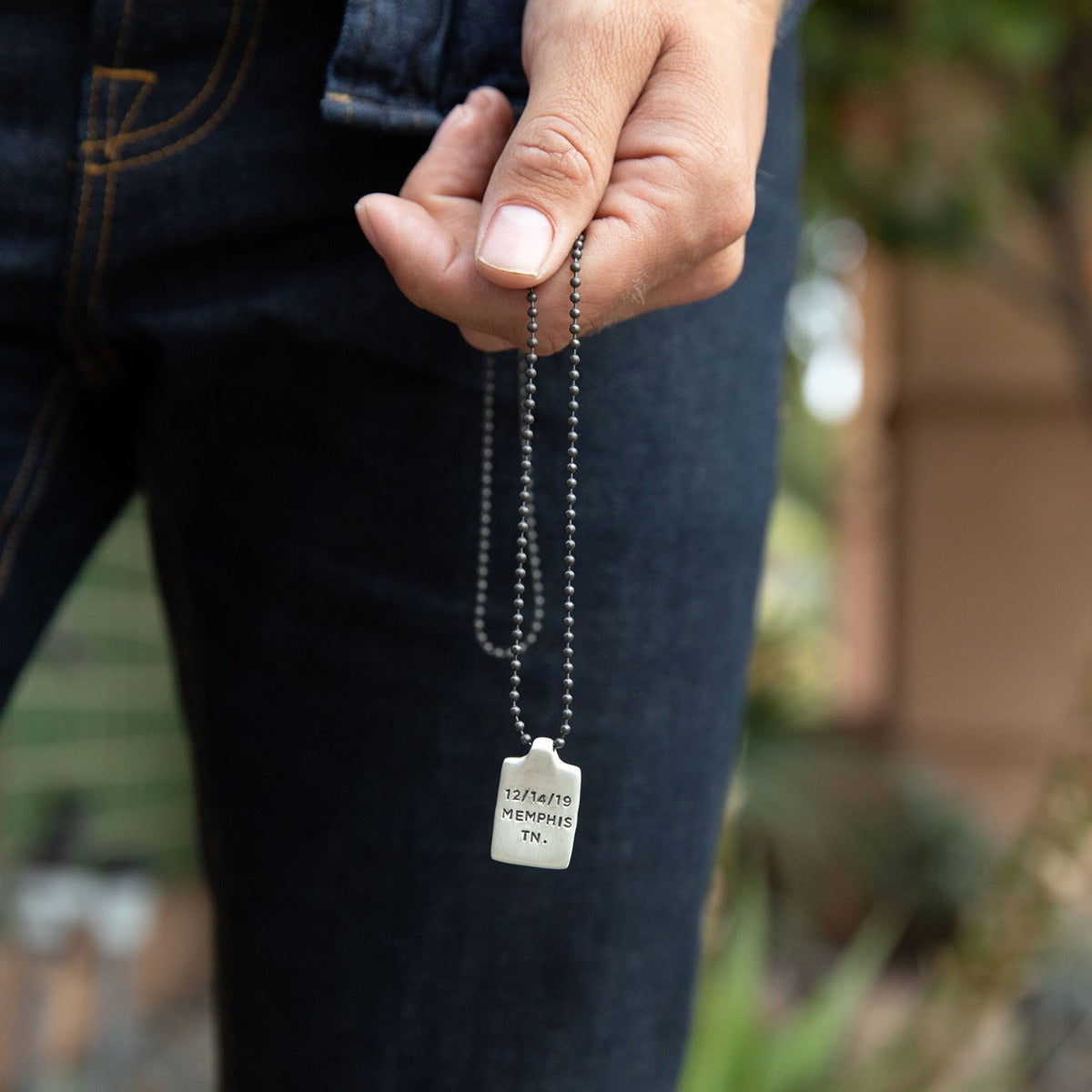 Dog Tag Necklace [Sterling Silver]