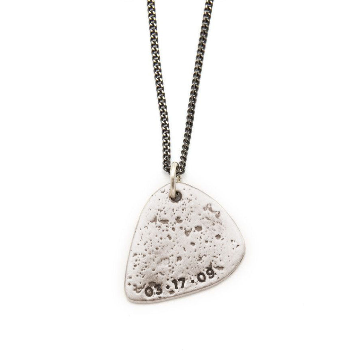 Gritty Music Pick Necklace [Sterling Silver]