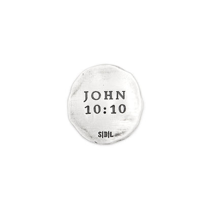 John 10:10 Pocket Token [Sterling Silver]