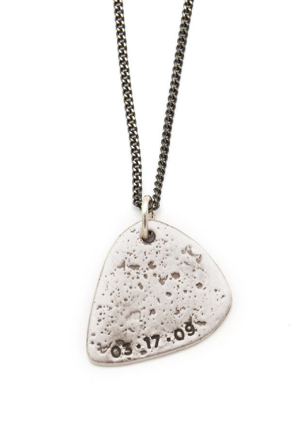 Gritty Music Pick Necklace [Sterling Silver]