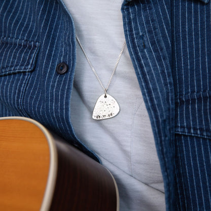 Gritty Music Pick Necklace [Sterling Silver]