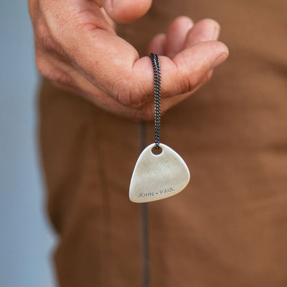 Shaper's Sterling Silver Guitar Pick Necklace