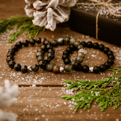 Blood Stone Beaded Bracelet