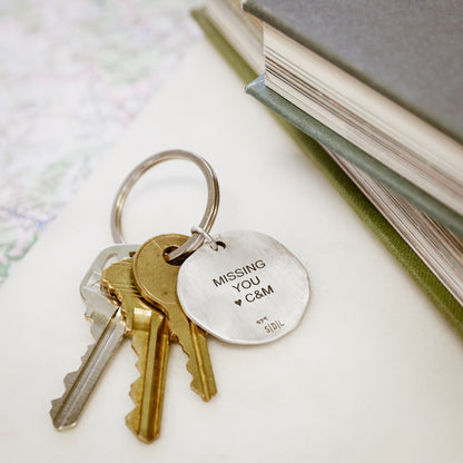 (STERLING SILVER) ROMAN CROSS COIN KEY RING