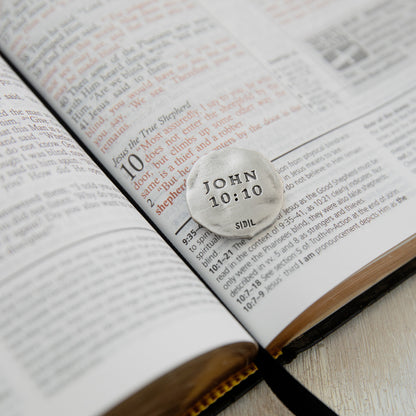 John 10:10 Pocket Token [Sterling Silver]