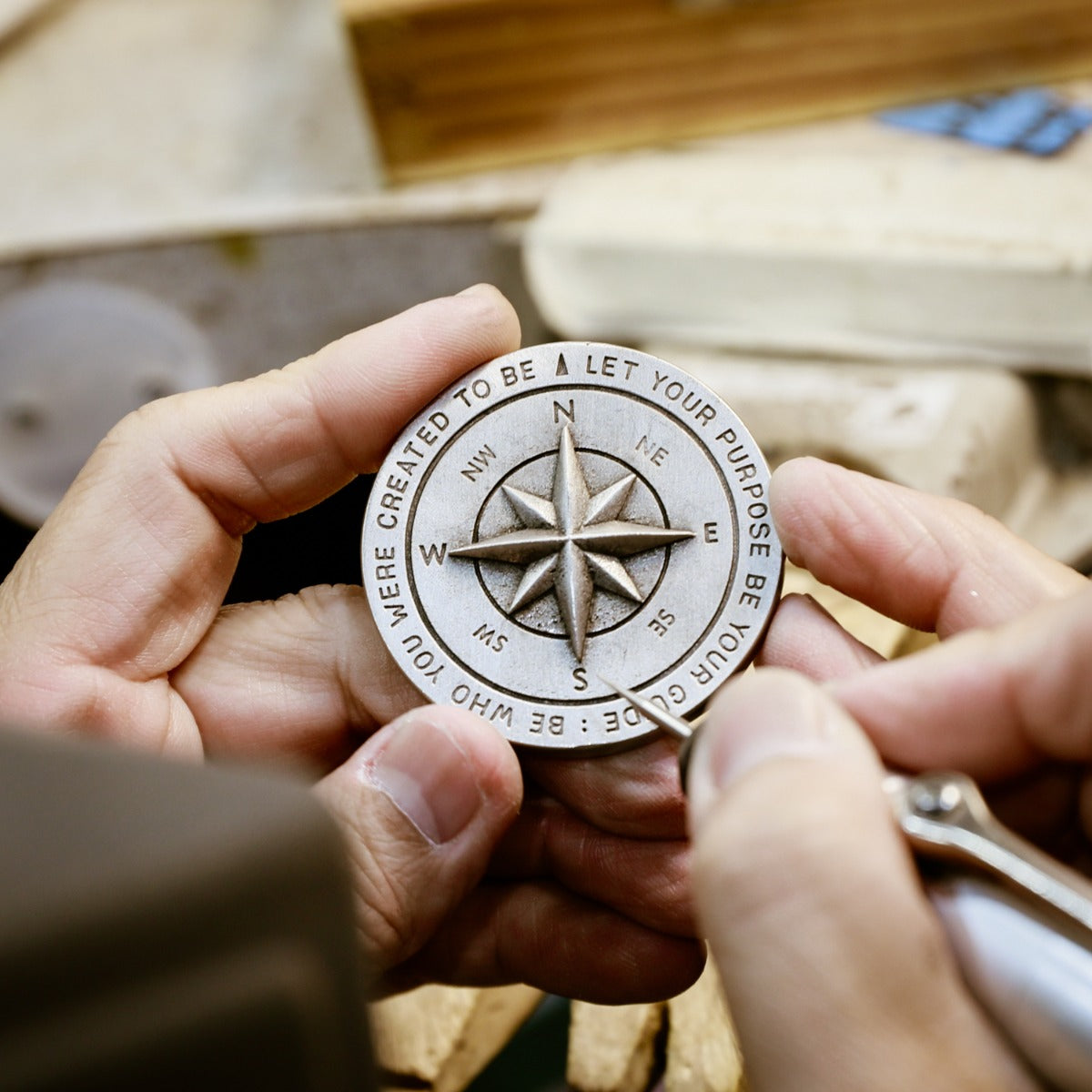 Guiding Compass Paperweight [Pewter]