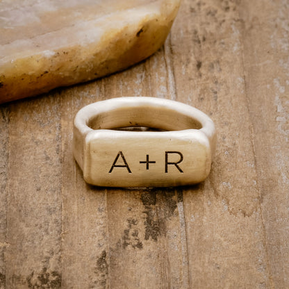 MAKE YOUR MARK (14K GOLD) SIGNET RING