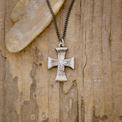 Flourish Cross Necklace [Sterling Silver]