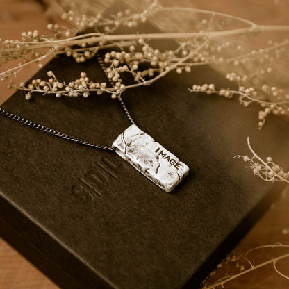 Word of the Year necklace handcrafted in textured