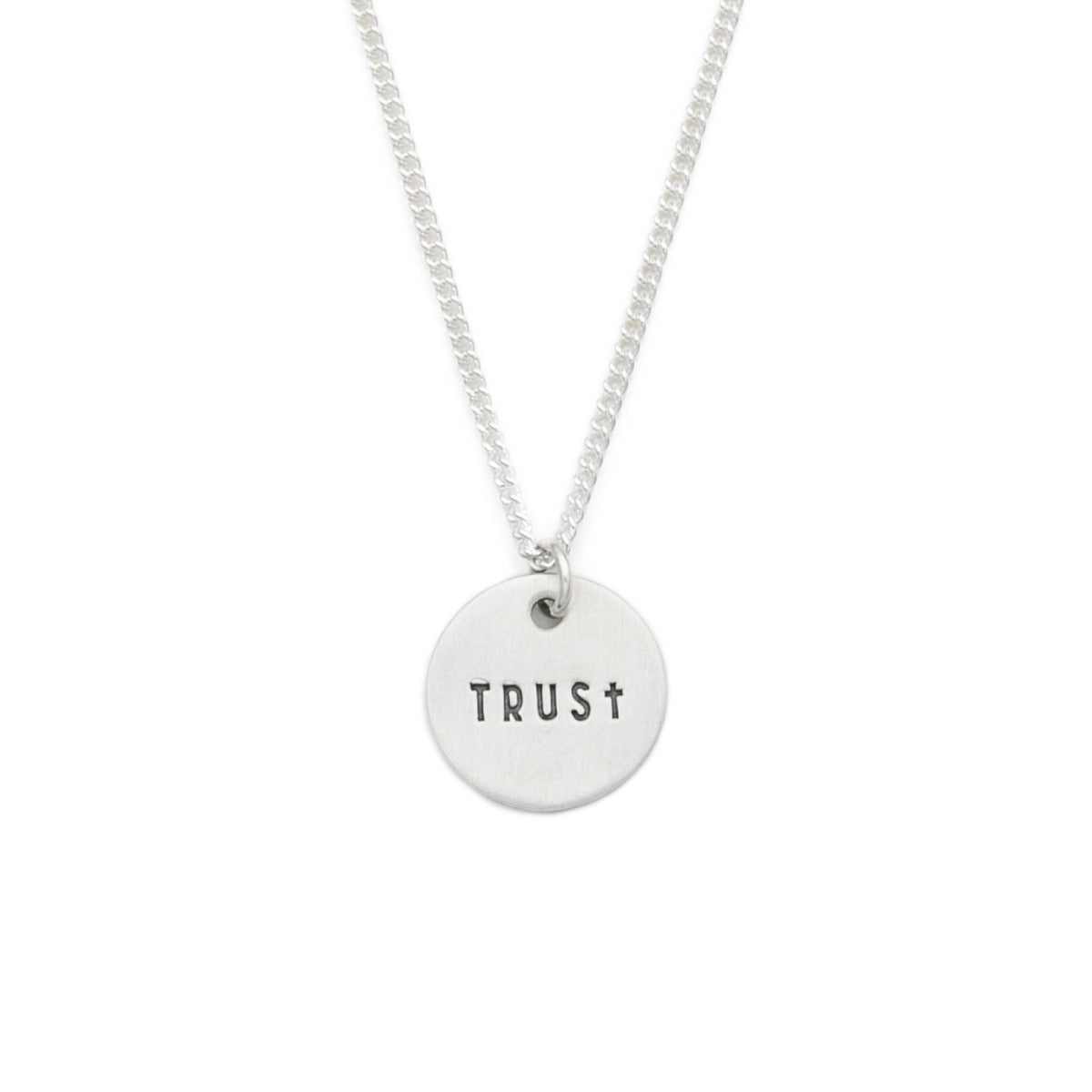 Trust Disc Pendant Necklace [Sterling Silver]