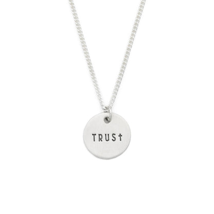 Trust Disc Pendant Necklace [Sterling Silver]