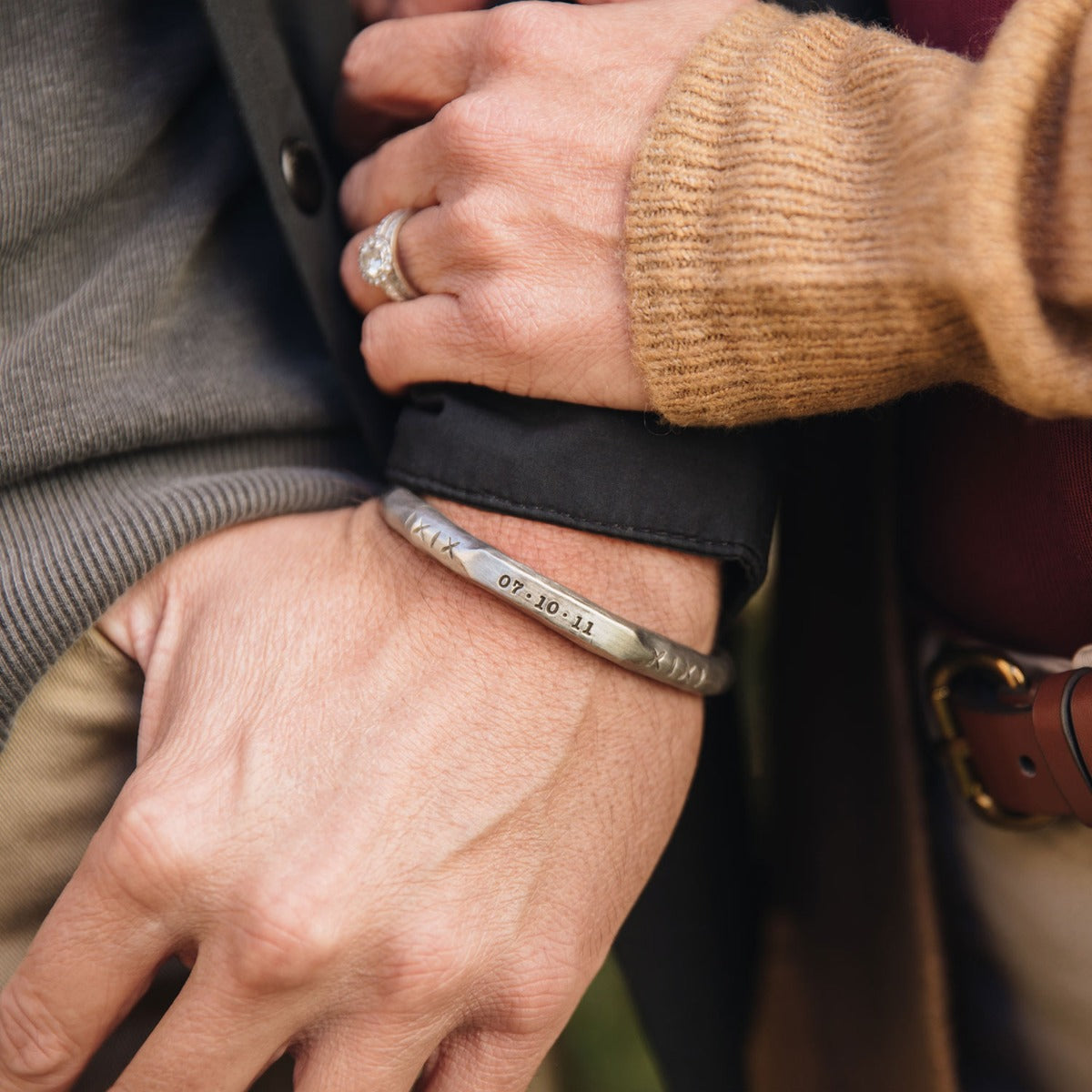 Forge A Path Handcarved Cuff Bracelet (Pewter)