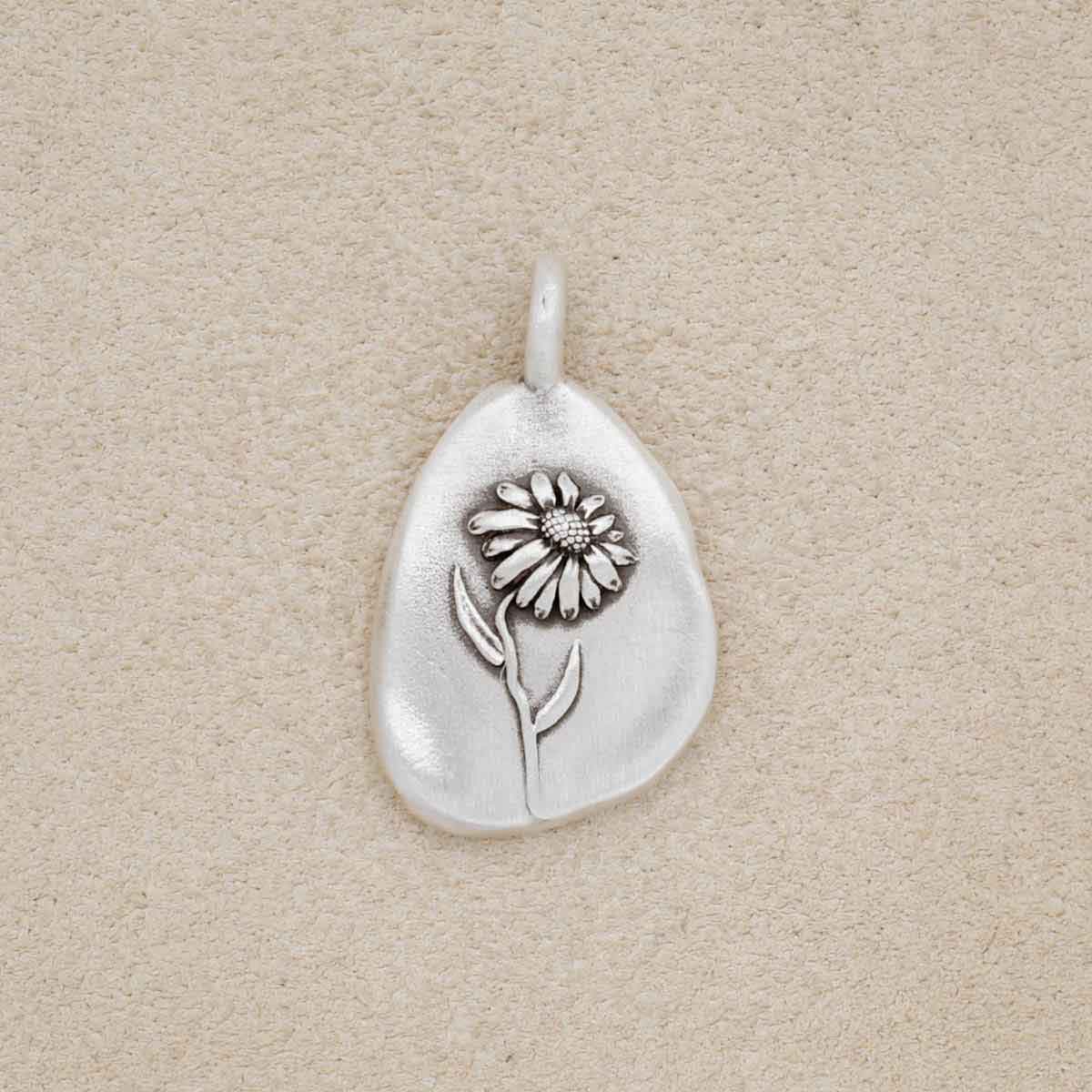 September Birth Flower Charm {Sterling Silver}