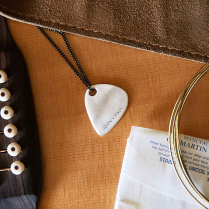 Shaper's Sterling Silver Guitar Pick Necklace