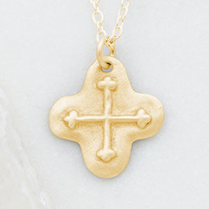 Shining Light Cross Necklace {10K Gold}