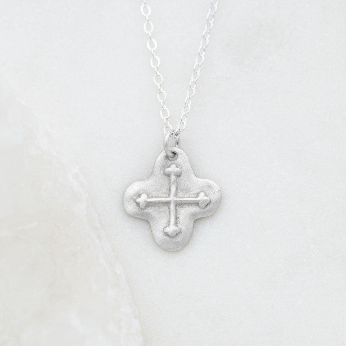 Shining Light Cross Necklace {Sterling Silver}