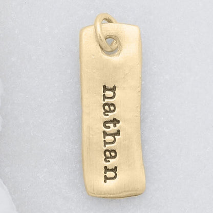 Skinny Wavy Tag {14k Gold}