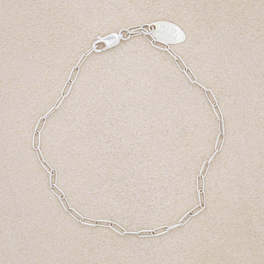 Small Oval Link Bracelet Chain {Sterling Silver}