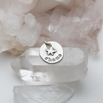 Starry Disc Charm {Sterling Silver}