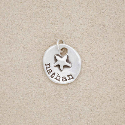 Starry Disc Charm {Sterling Silver}