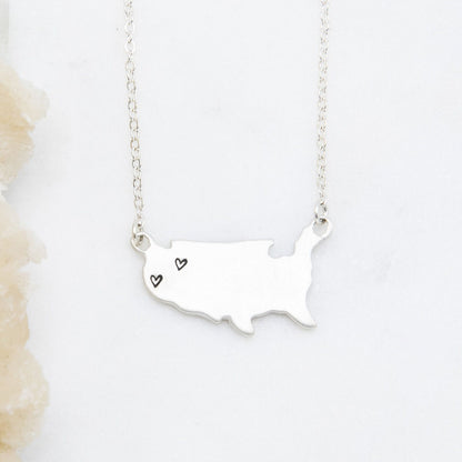 State Of My Heart Necklace {Sterling Silver}