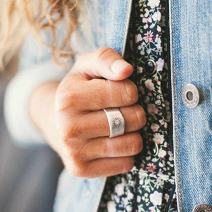 Sunburst Diamond Ring {Sterling Silver}