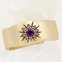 Sunburst Birthstone Ring {10k Gold}