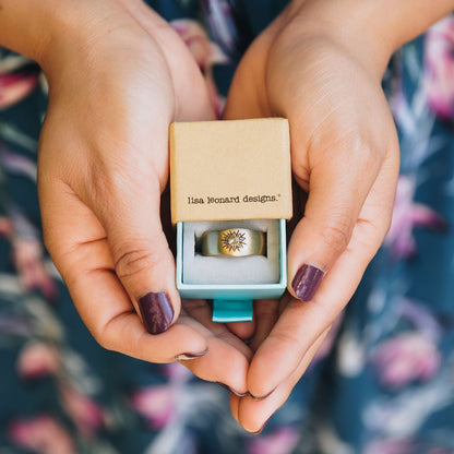 Sunburst Birthstone Ring {14k Gold}