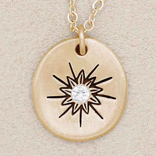 Sunburst Diamond Necklace {10k Gold}