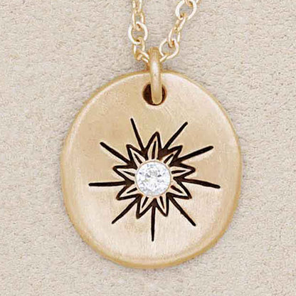 Sunburst Diamond Necklace {10k Gold}