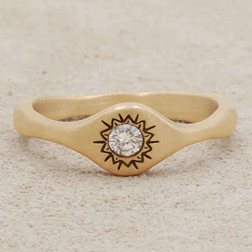 Sunburst Stacking Ring {14K Gold}