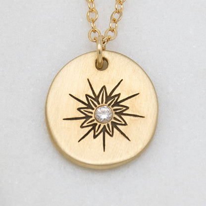 Sunburst Diamond Necklace {10k Gold}