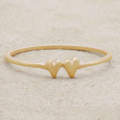 Sweet Love Ring - Two Hearts {Gold Vermeil}