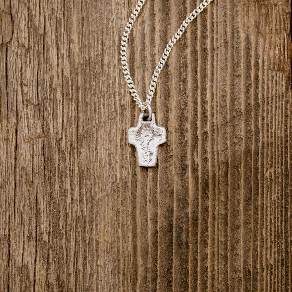 Thrive Cross necklace handcrafted in sterling silver with your choice of chain