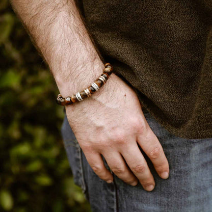 Tiger Eye Beaded Name Bracelet