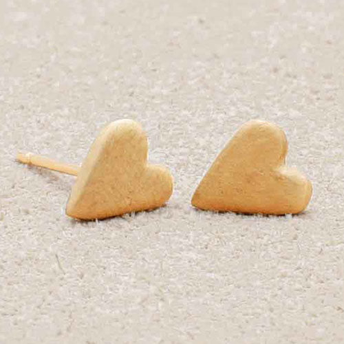 Tiny Heart Stud Earrings {10k gold}