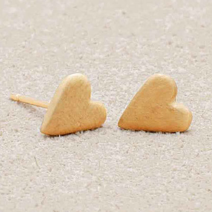 Tiny Heart Stud Earrings {14k gold}