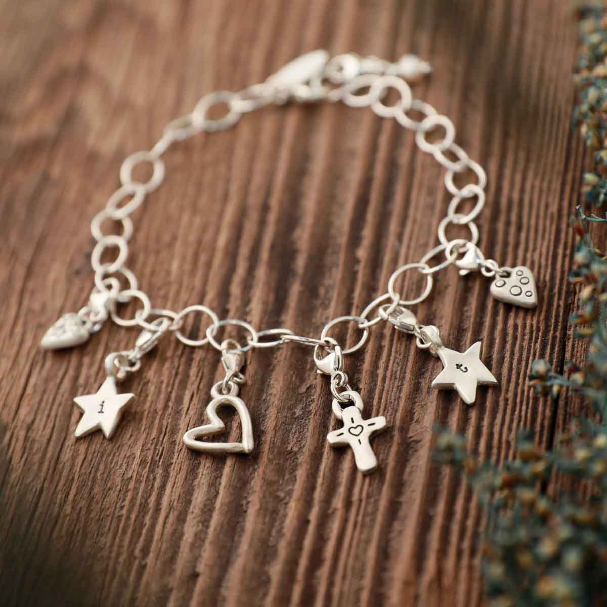 Twinkle Little Star Bracelet Charm {Sterling Silver}