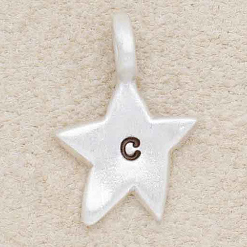 Twinkle Little Star Initial Charm {Sterling Silver}