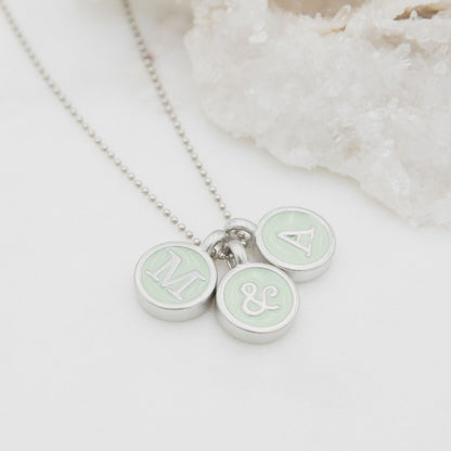 Typewriter Initial Necklace {Pewter}