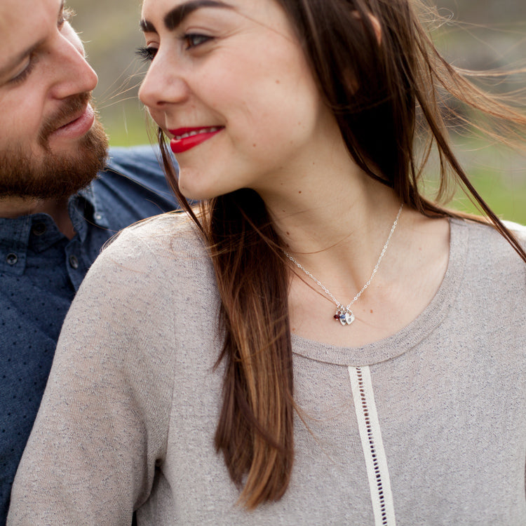 Cherished Hearts Initials Necklace {Sterling Silver}