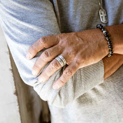 Withstand Stacking Ring [Antiqued Sterling Silver]