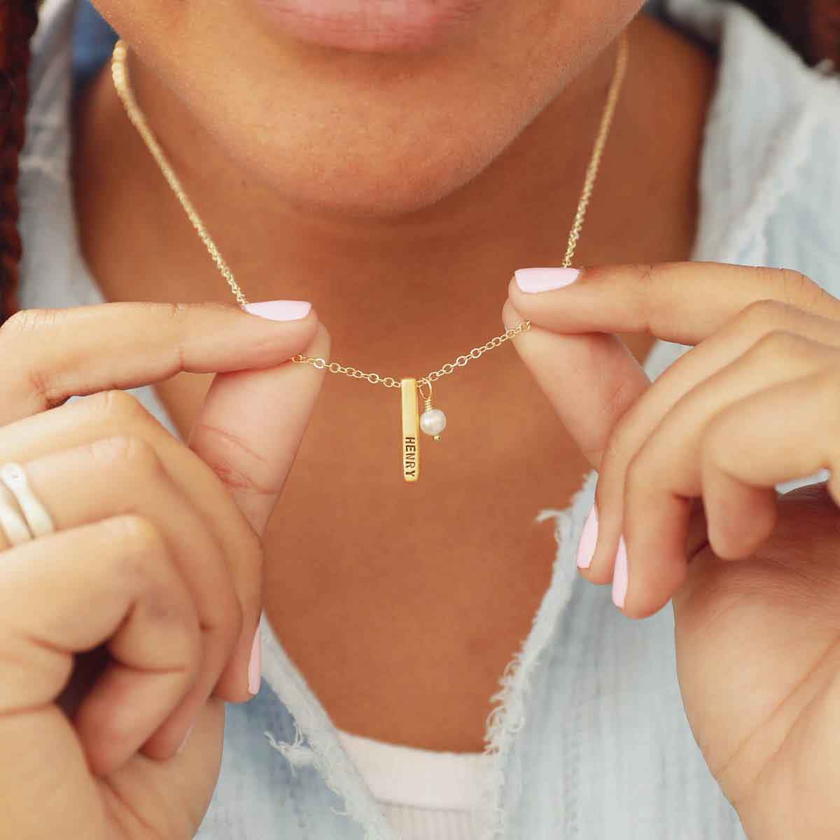 Word of the Year Necklace - 1 side {10k Gold}