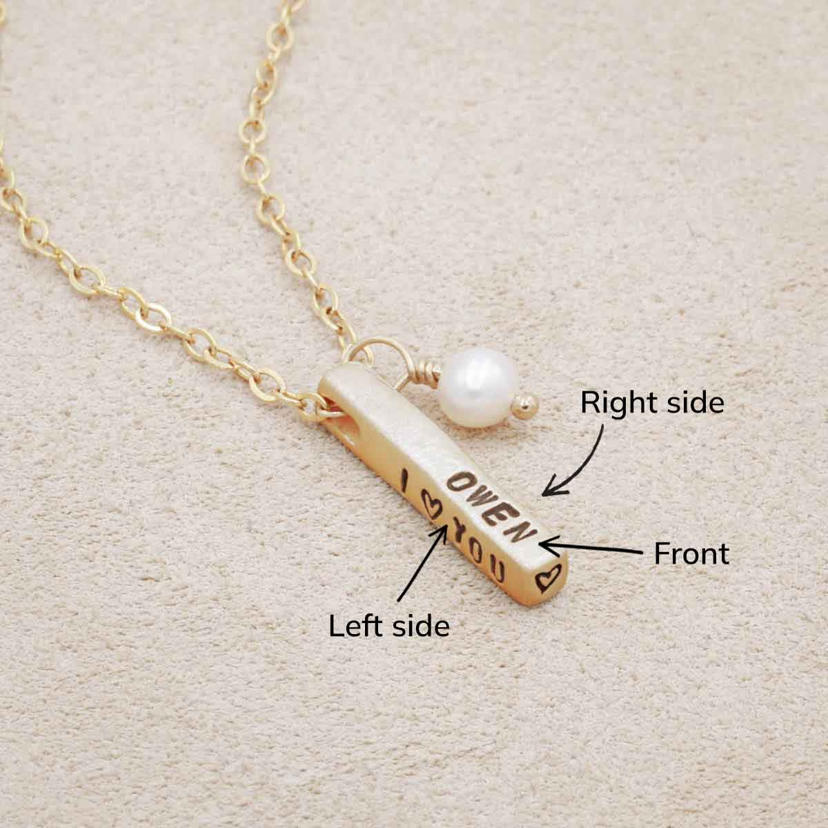 Word of the Year Necklace - 3 sides {14k Gold}