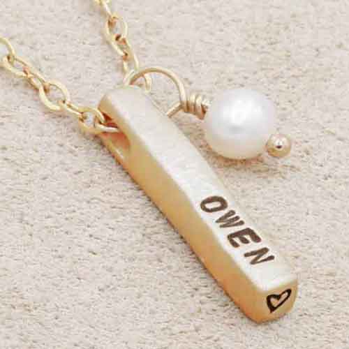 Word of the Year Necklace - 1 side {10k Gold}